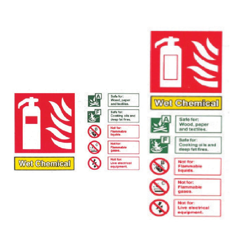 Wet chemical ID signs